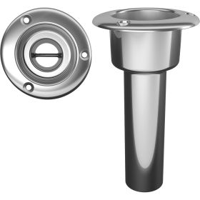 Mate Series Stainless Steel 0&deg; Rod &amp; Cup Holder - Open - Round Top