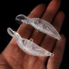 10pcs Unpainted Fishing Lure; Blank Transparent Bait Embryo 5.9cm 3.0g DIY Minnows Rattles Artificial ABS Hard Baits