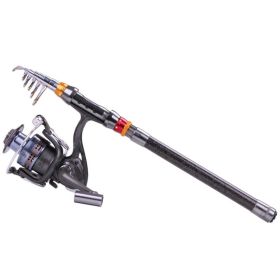 Fishing-Rod-Set Lures Spinning Reel Combo Line Telescopic Carbon-Fiber Travel And (Option: 3style)